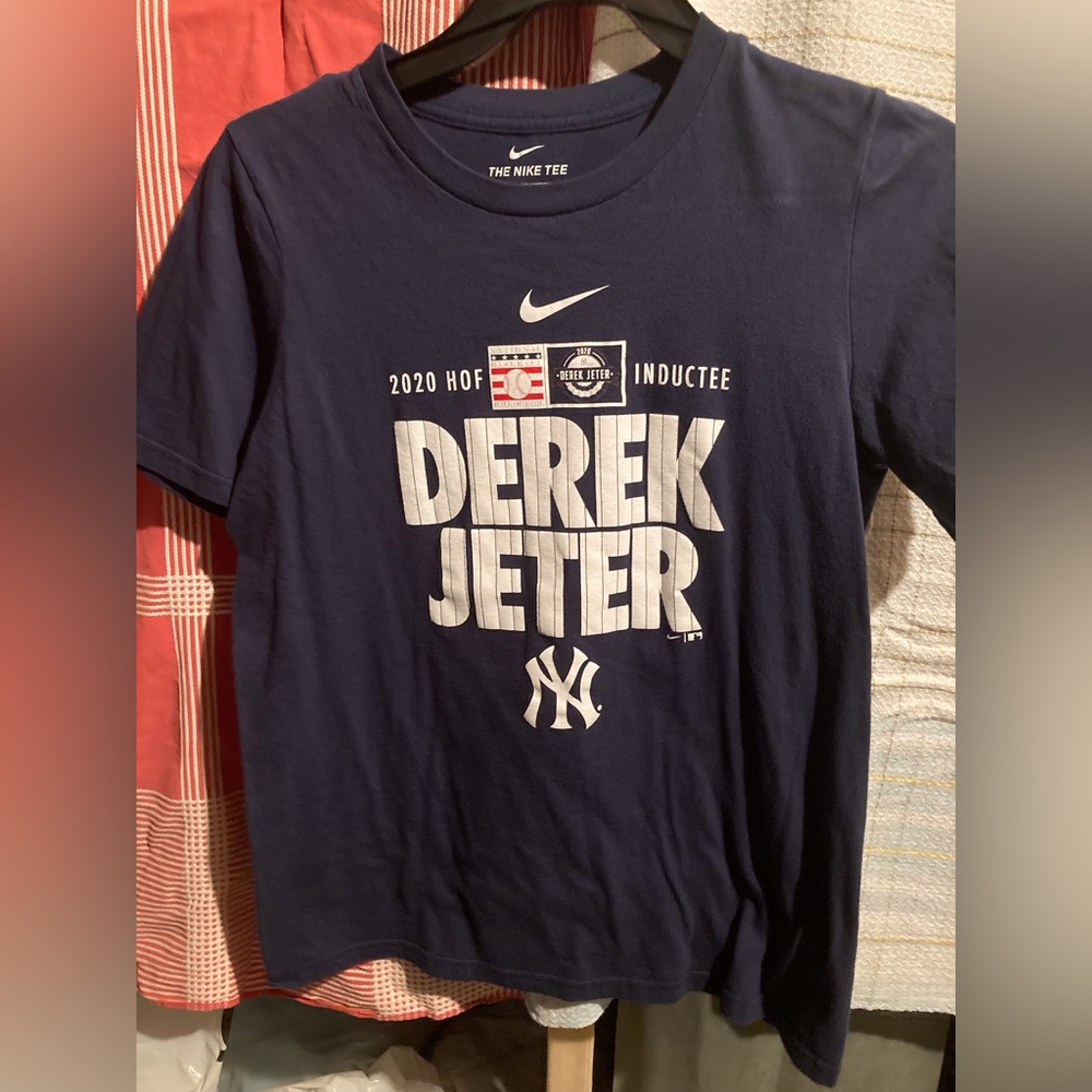 Derek Jeter Yankees Hall of Fame Shirt T-Shirt  Nike Baseball Kids Large 14/16